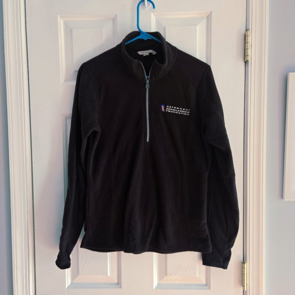 Black Medium Quarter-Zip Astronaut Sweater